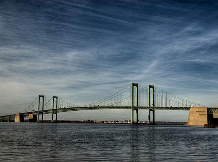 Delaware Memorial Bridge, the longest twin span suspension bridge in the world