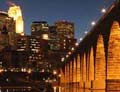 Stone arch bridge in downtown Minneapolis, MN