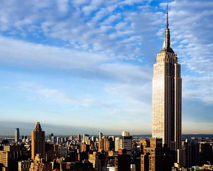 The Empire State building in New York City