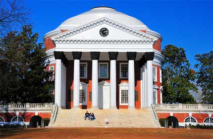 University of Virginia was founded by president Thomas Jefferson — the rotunda